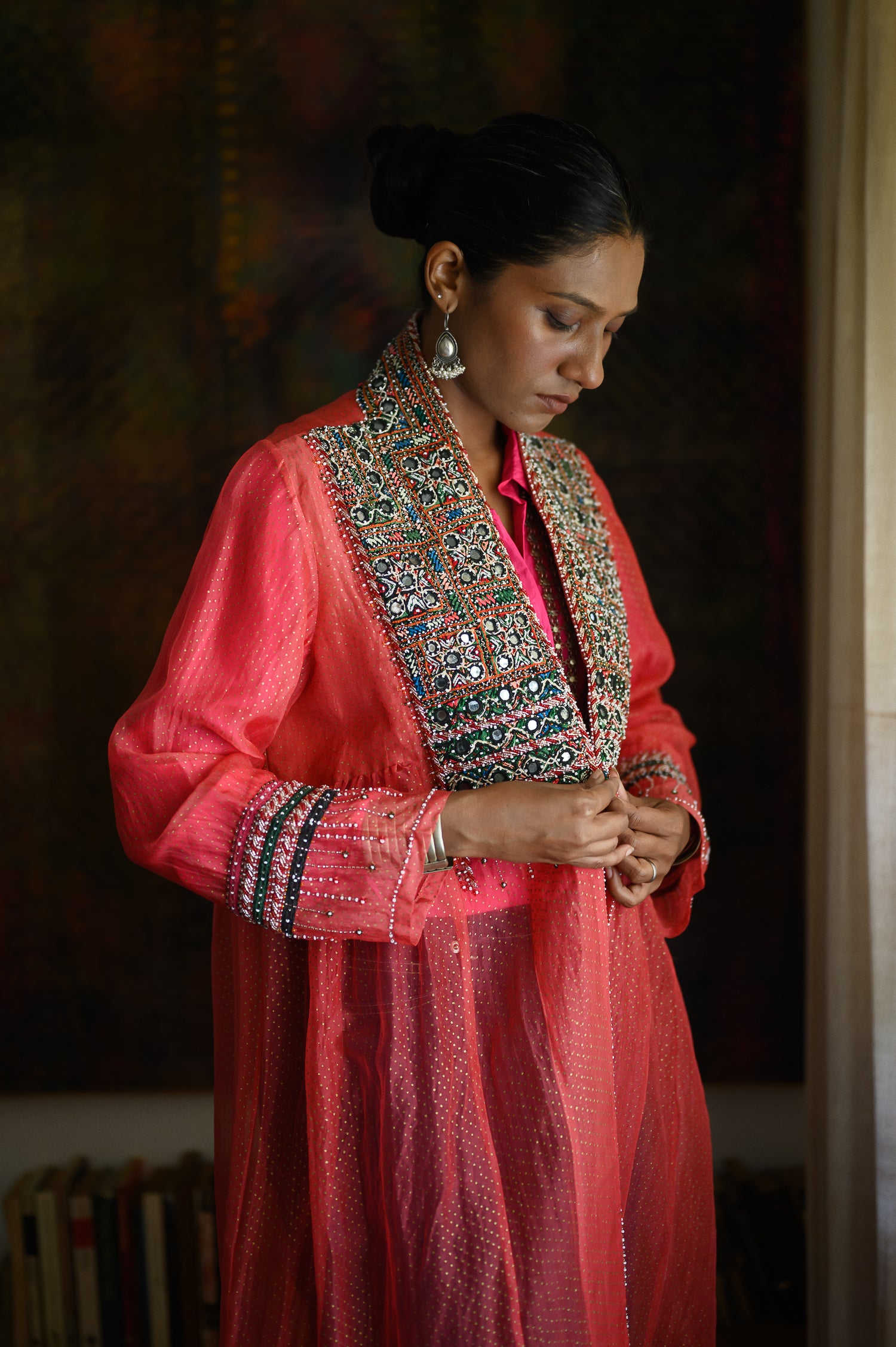 Balochi Jacket | Coral