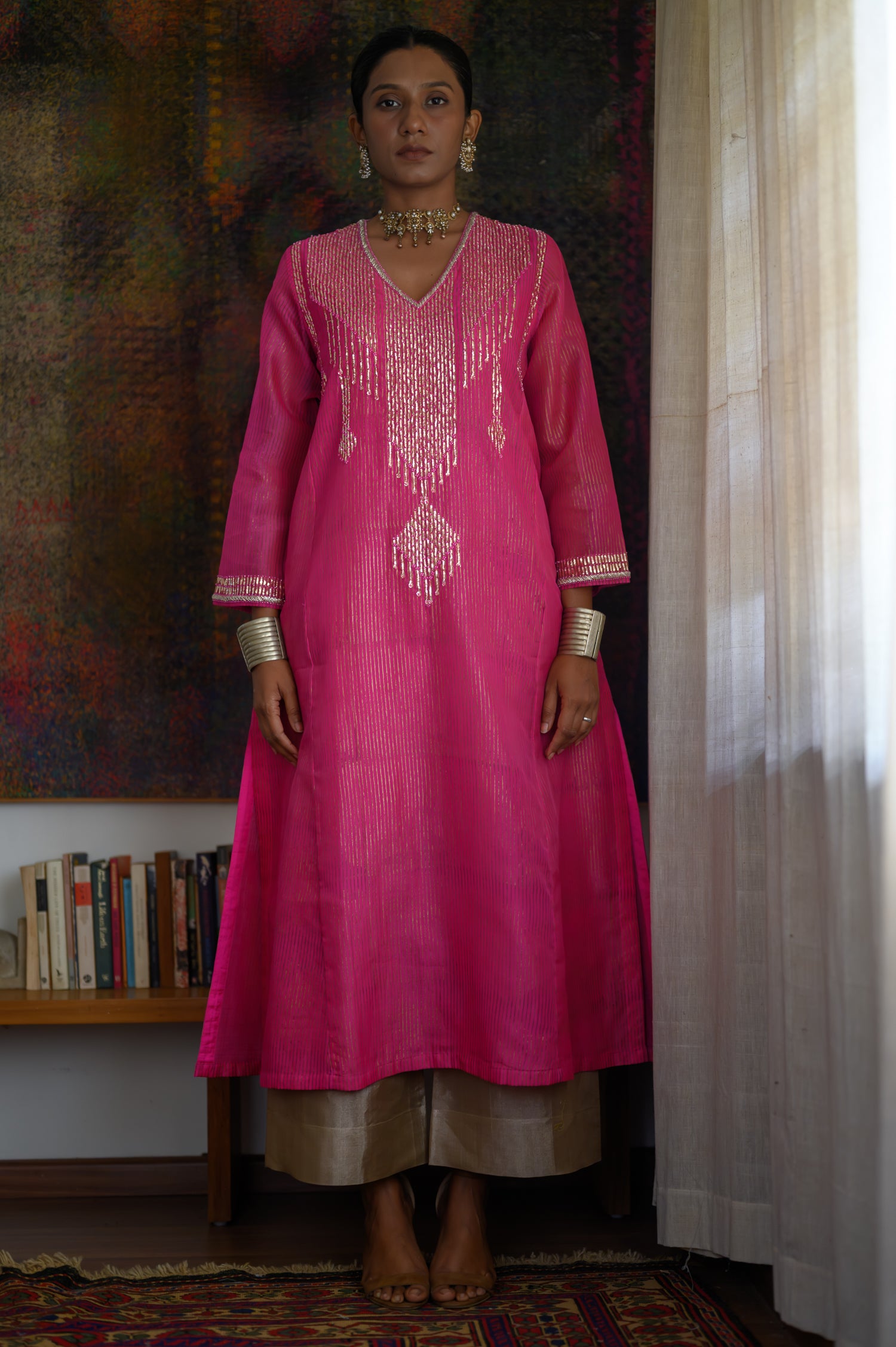 Deco Kurta | Hot Pink