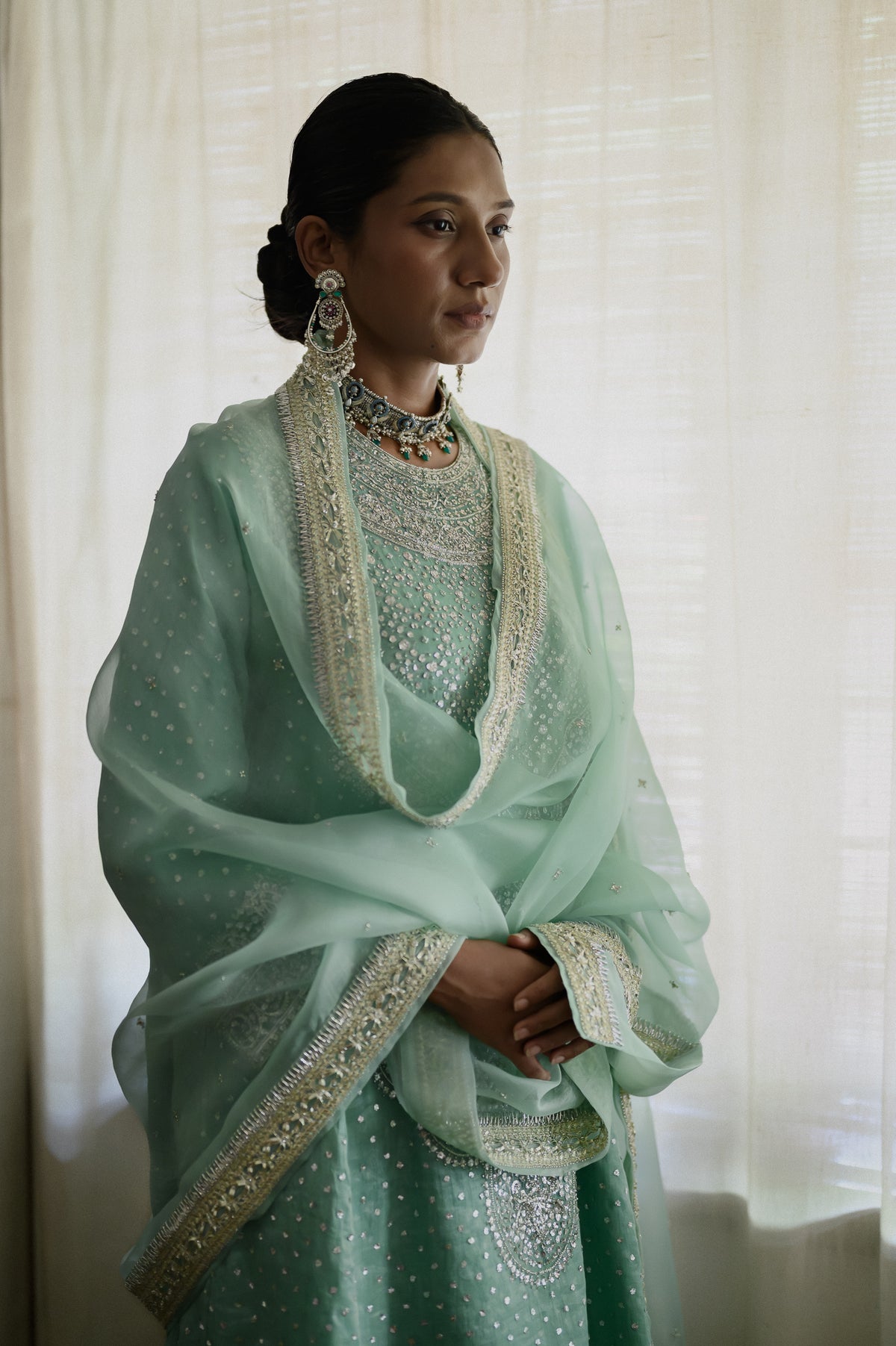 Amreen Abho Set | Tea Green
